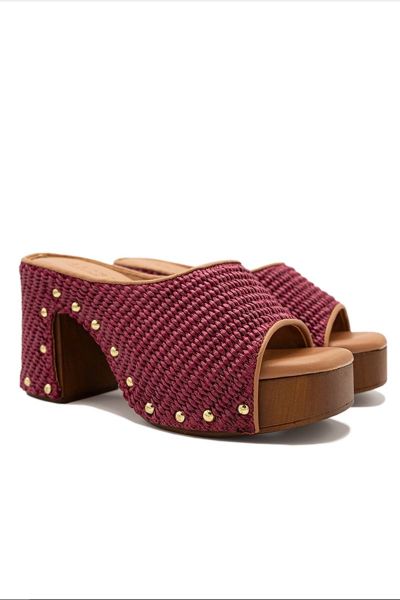 Zoccolo in rafia Cherry Amelia