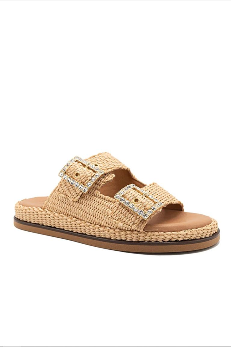 Sandalo in rafia Greta beige