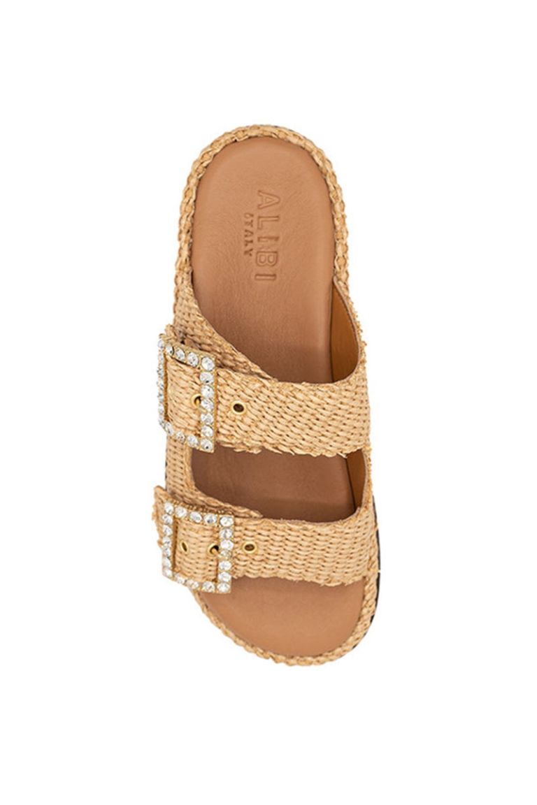 Sandalo in rafia Greta beige