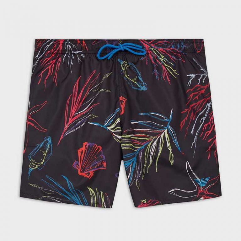Boxer mare stampa neon seaworld