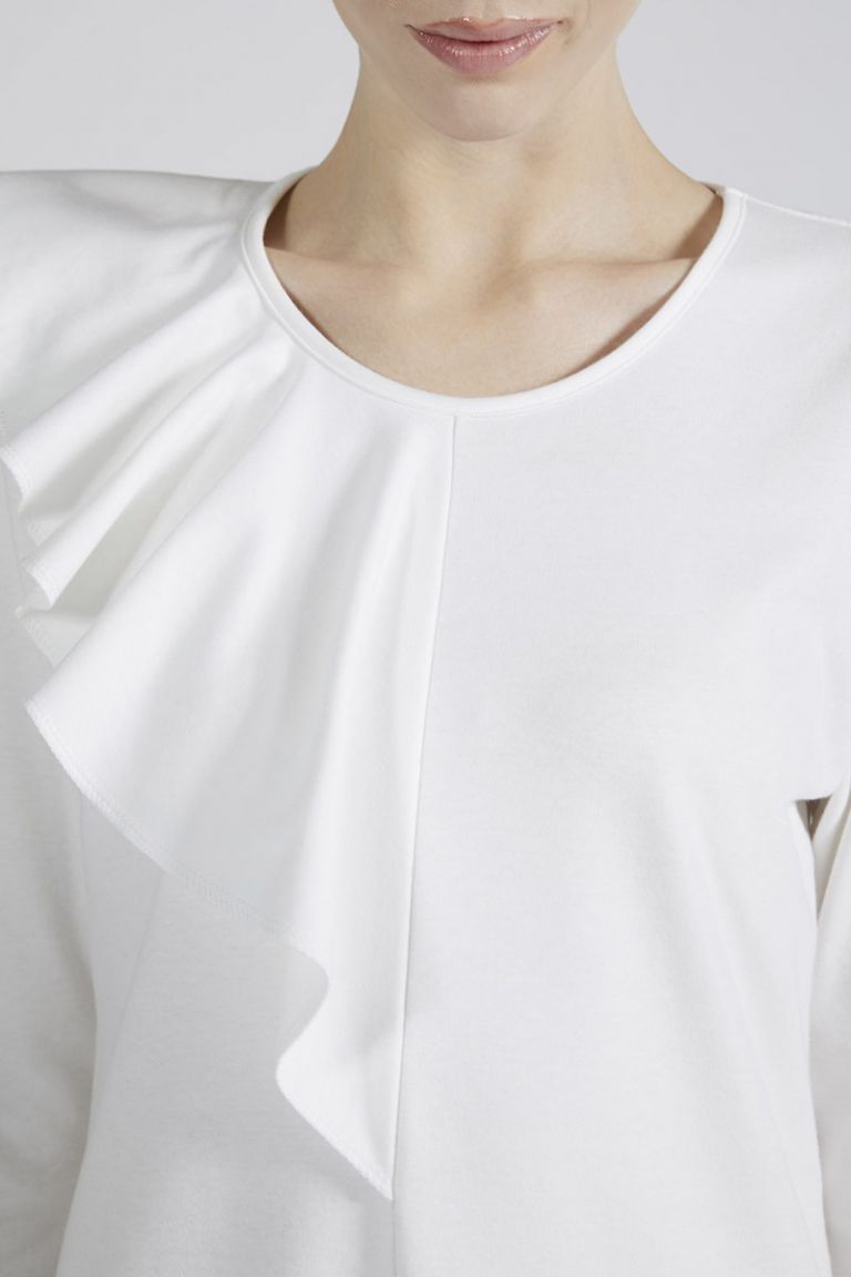 Camicia Cotone Interlock Rouches