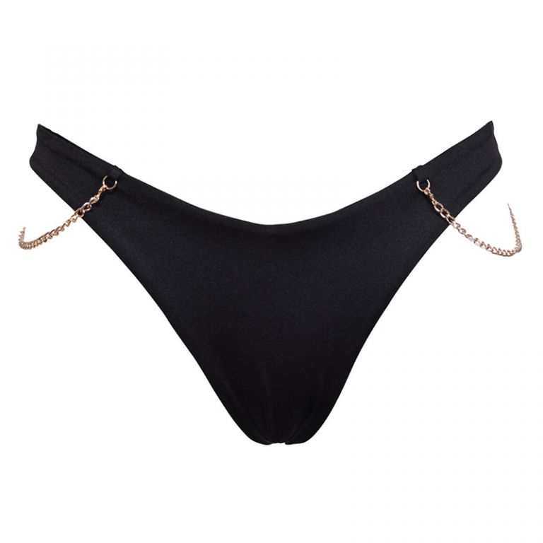 Bikini nero catena