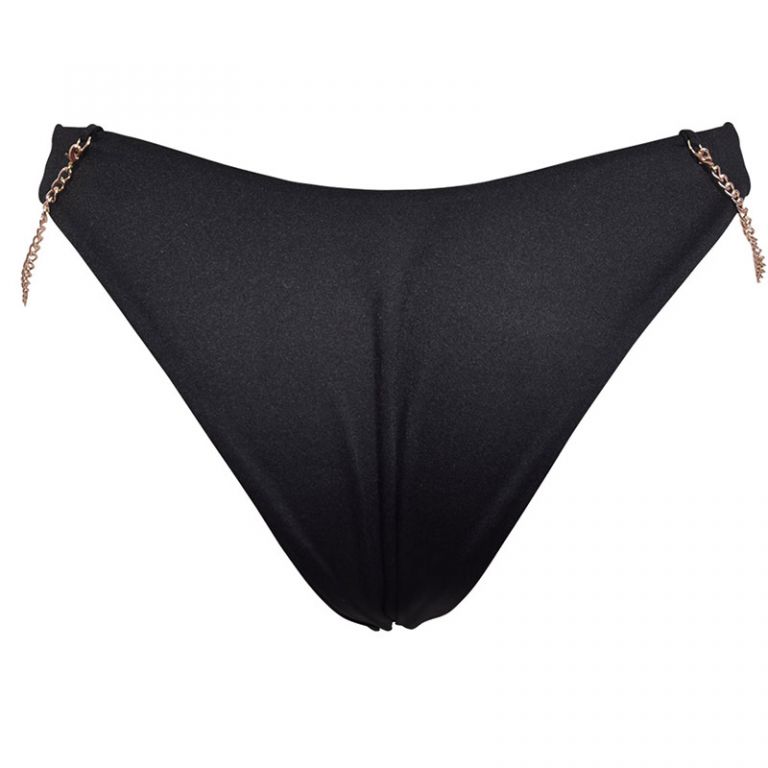 Bikini nero catena