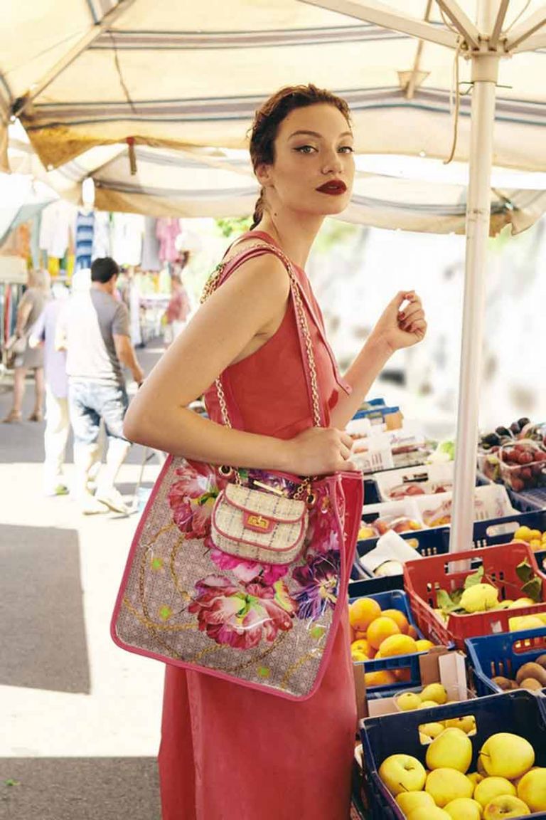 Borsa Shopper PVC rosa Emanuela Biffoli