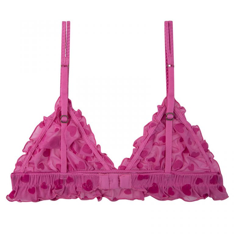 Triangolino cuori floccati