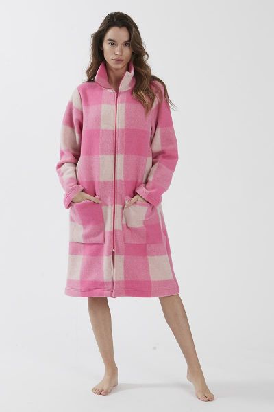 Vestaglia in pile Lovely Quadro