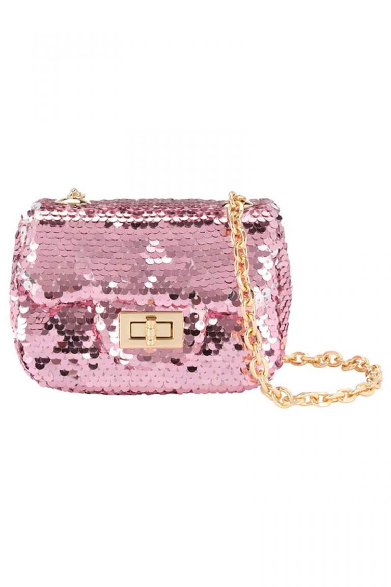 Mini Emibag paillettes rosa