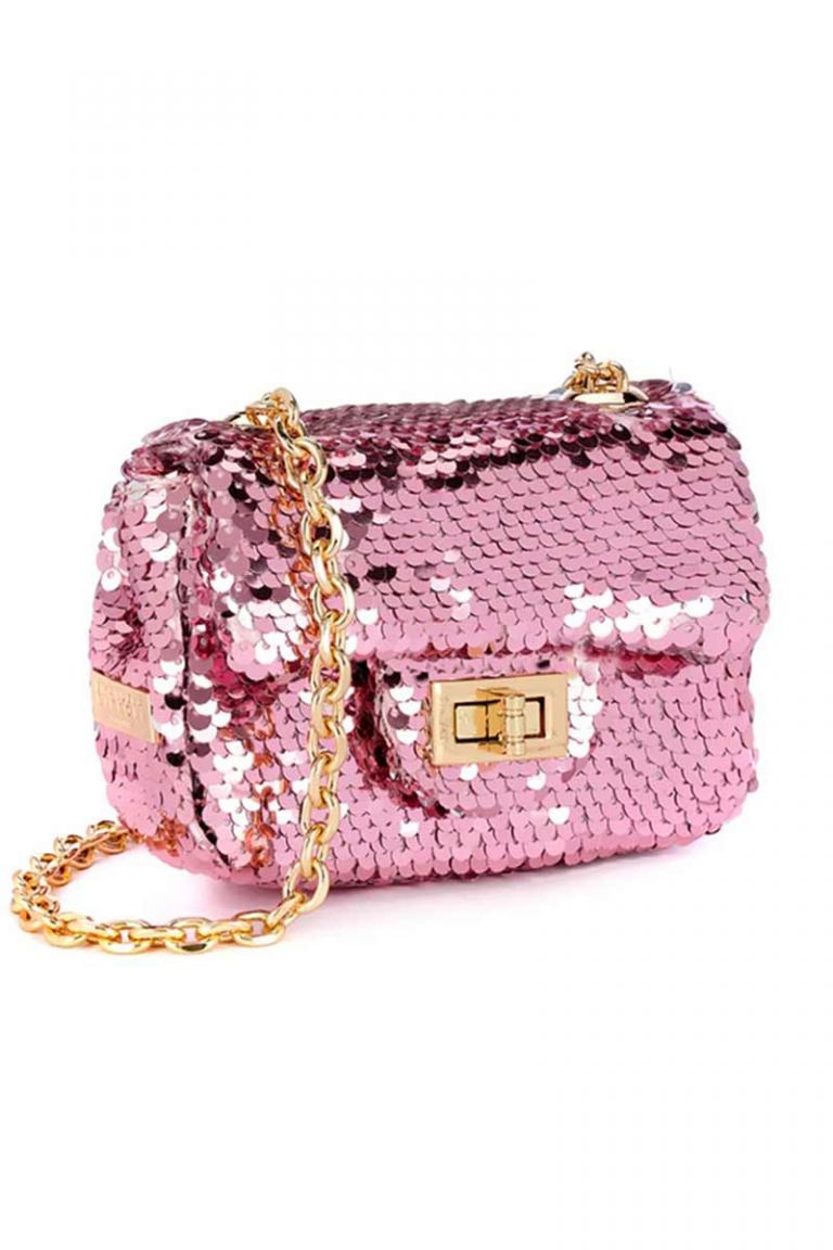 Mini Emibag paillettes rosa