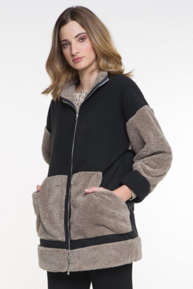 Cardigan Jenny con bottone gioiello Pepita