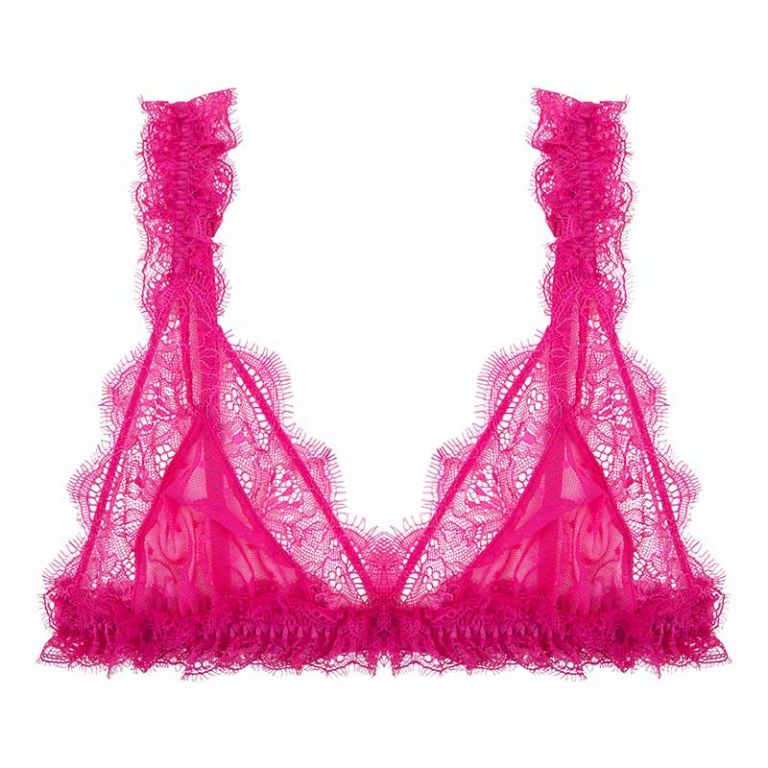Triangolino Love Lace plumeti pink