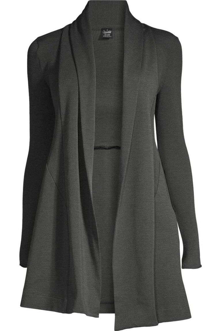 Cardigan lana e seta black