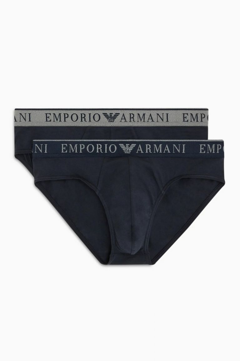 Bi-pack slip logo blu/blu Emporio Armani