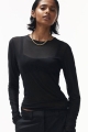 Maglia nera in tulle Elle