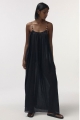 Abito lungo spalline Apricot black