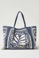 Borsa in canvas stampa foulard blue