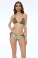 Bikini triangolo tropical rete paillettes
