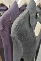Polo costine in lana/seta grigio